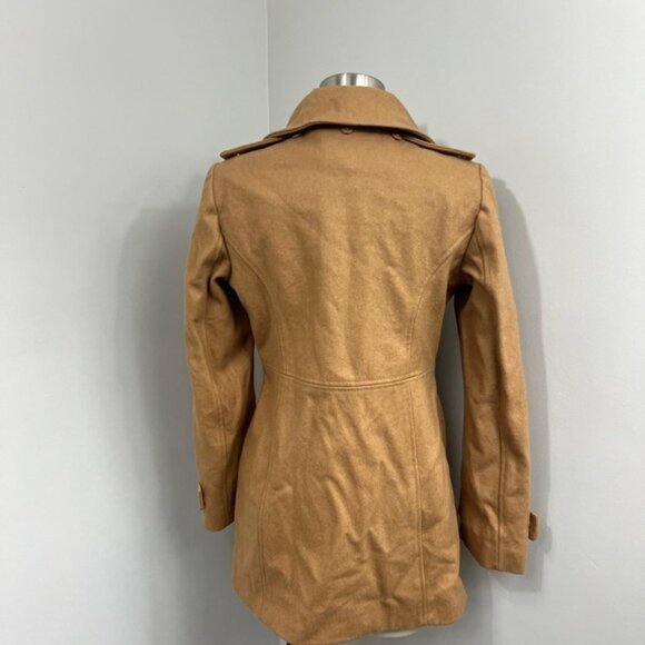 Michael Kors Tan Wool Pea Coat Jacket - Picture 9 of 16